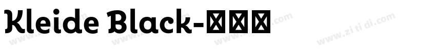 Kleide Black字体转换